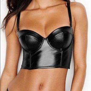NWT Victoria’s Secret Leather Bustier Bra Top